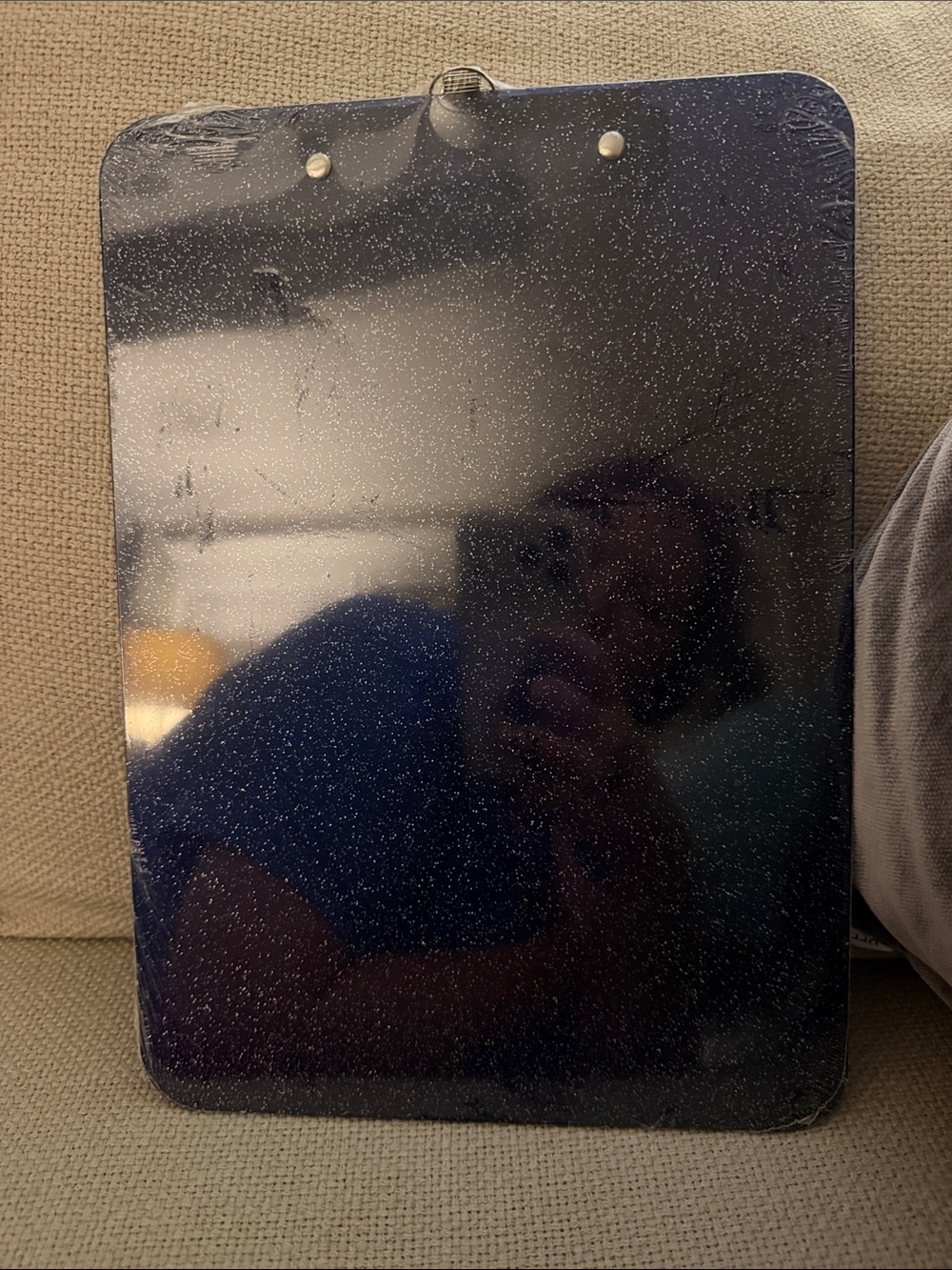 Speckled Blue Clipboard with Silver Clip - Picture 2 of 2
